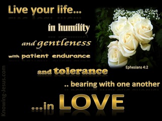 Ephesians 4:2 Live In Humility, Gentleness, Patience And Love (gold)